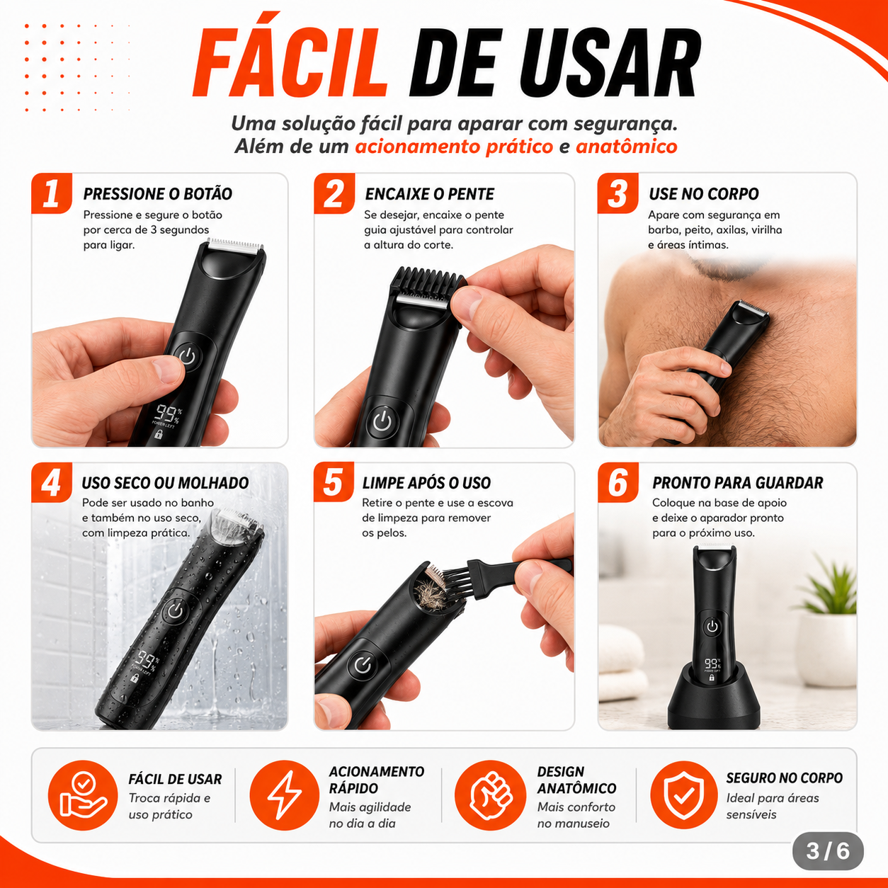 Aparador Corporal Multifuncional — passo a passo de como usar